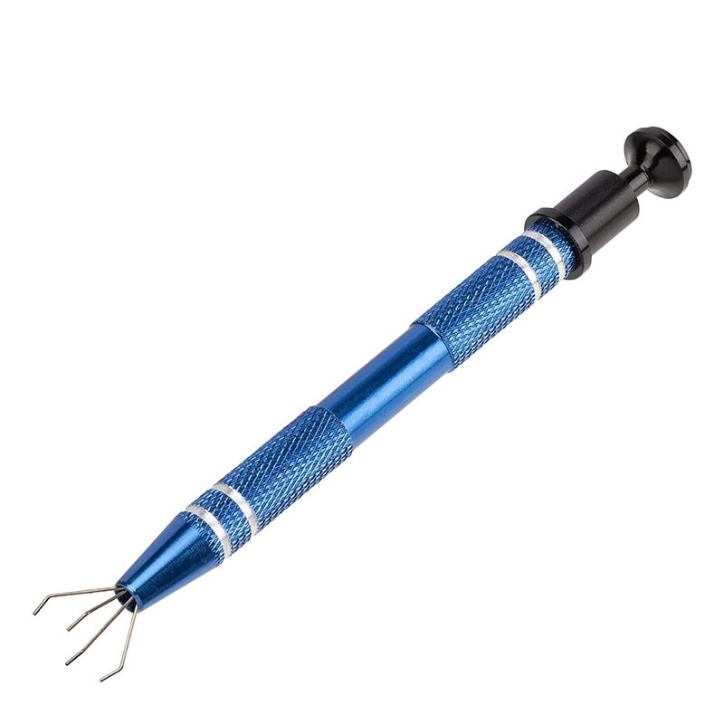Stainless Steel 4-Claw Pick Up Tool, Claw Grabber for Tiny Objects- Electronic Components, Hex Nuts, Jewelry Making 1Pcs