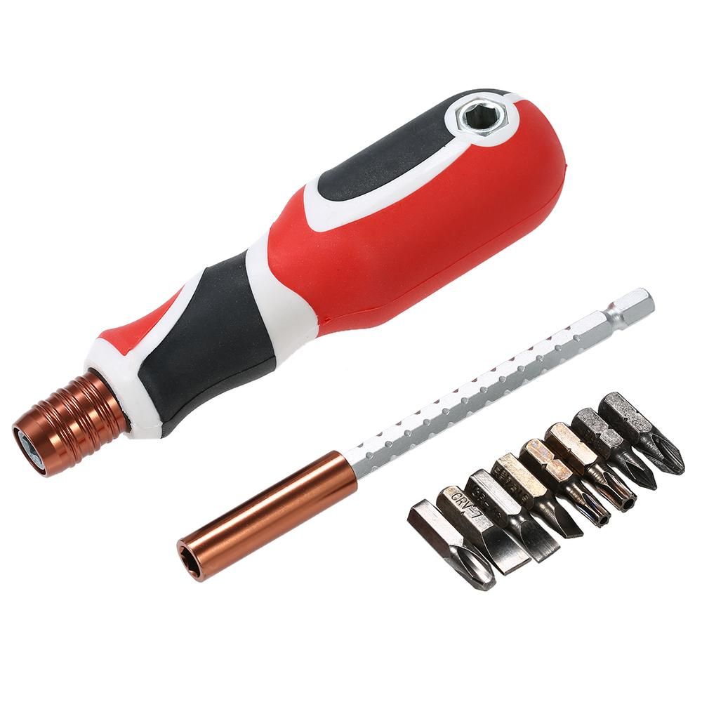 PENGGONG 9 In 1 Multifunction Telescopic Socket Screwdriver Set Hexagon Adjustable Screwdrivers Bits Magnetic Multi-tool Repair Hand Tools