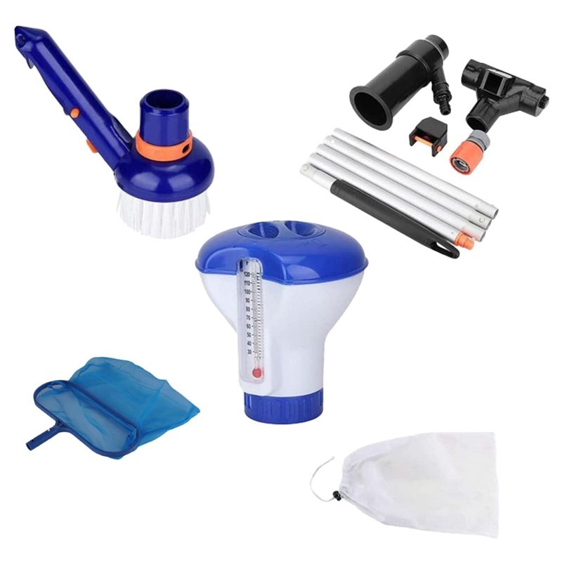 Pool Cleaning Tool Set Pool Skimmer Tool Floating Dispenser Kit Pond Cleaning Tool for Swimming Pool Water Parks Fish