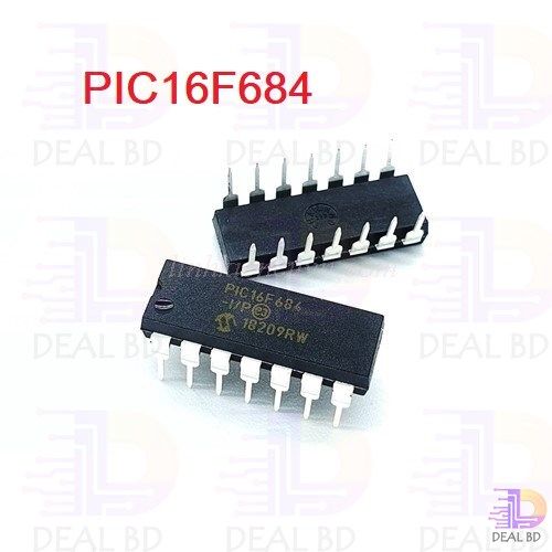 PIC16F684 14-pin Flash 2kbyte 8MHz Microcontroller