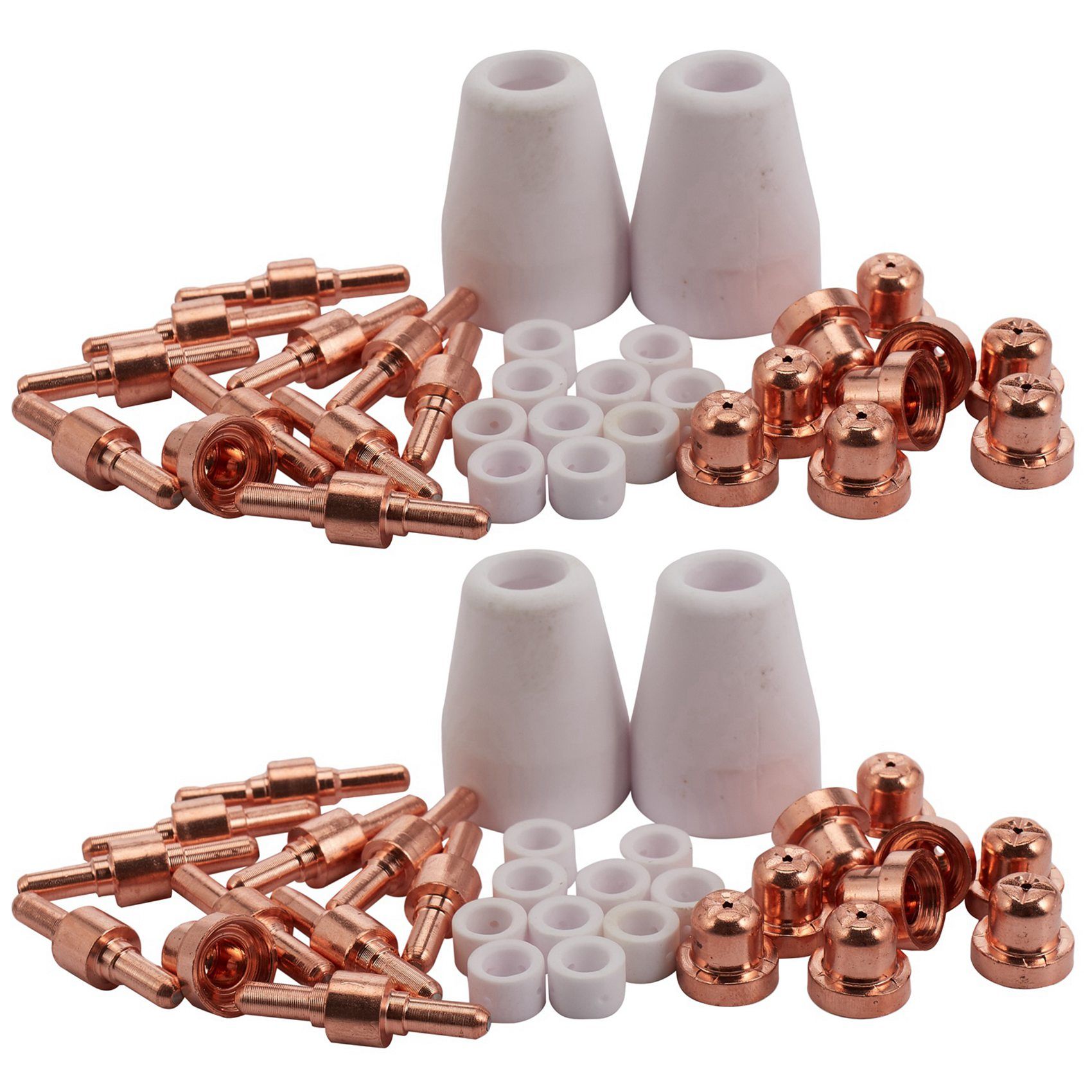 64pcs For PT 31 LG-40 40a Standard Size Plasma Cutting Torch Cutter Consumables Extended Tip Nozzles Electrode
