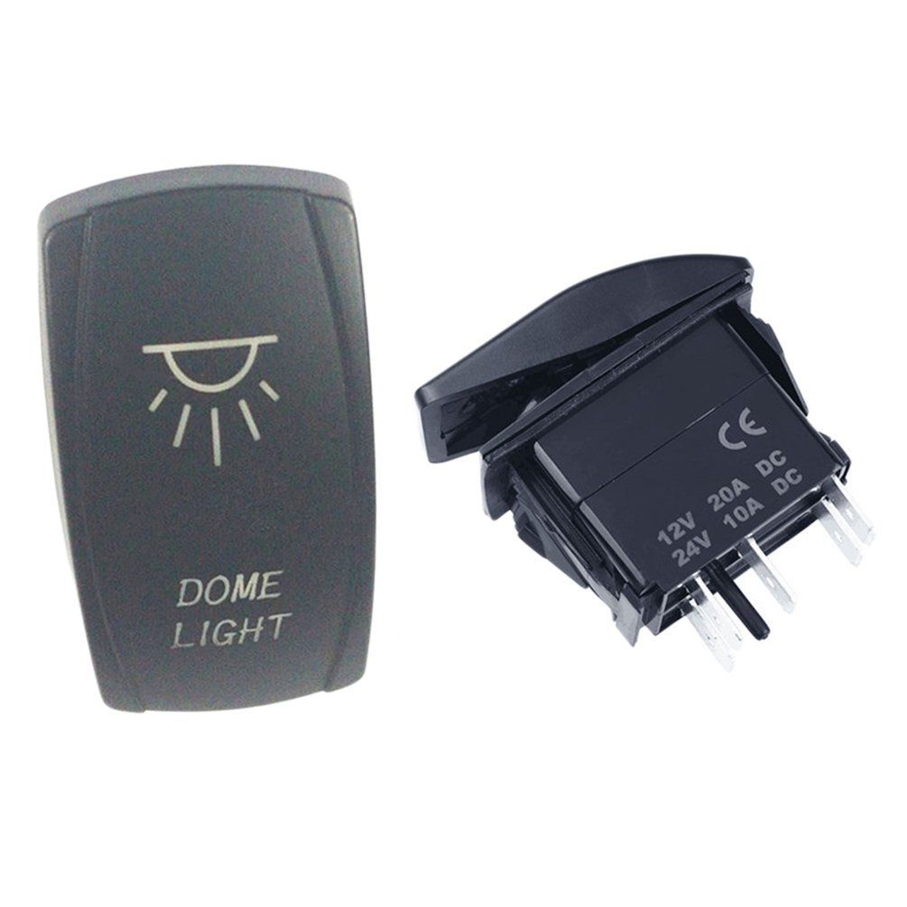 1 x 5Pins 12V 24V Blue LED Light Toggle ON-OFF Rocker Toggle Switch Car Boat blue 6#
