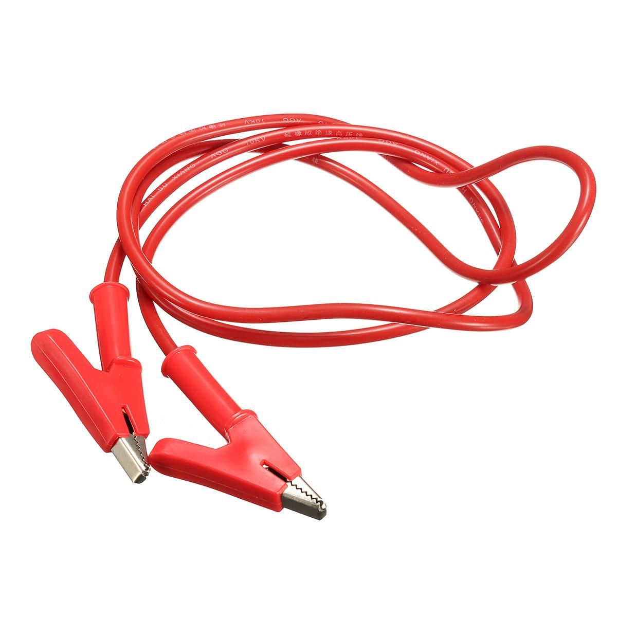 Double-ended Clips Crocodile Cable Alligator Jumper Wire Test Leads Clamp 100cm Purism