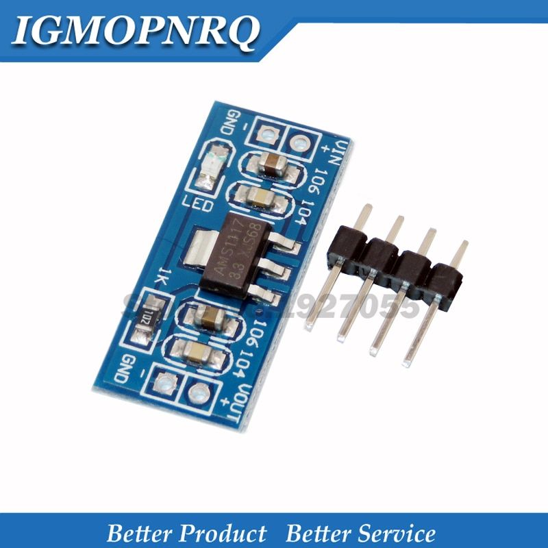 10pcs AMS1117-3.3 DC-DC Step Down Supply Module 4.5V-7V To 3.3V Voltage Buck Board Regulator Adapter Converto