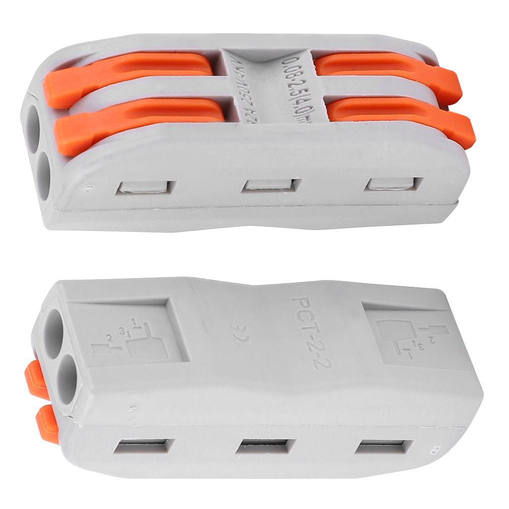 Connector Conductor 50 Pcs Wiring 11~28AWG PCT-2-2 V0 Fire Retardant Wire Compact Terminal