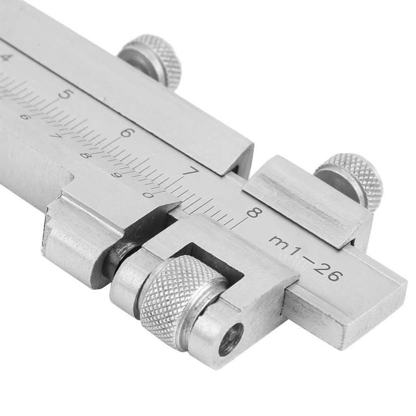 Thickness Caliper M1-26 Stainless Steel Gear Tooth Vernier Gauge Measuring Tools