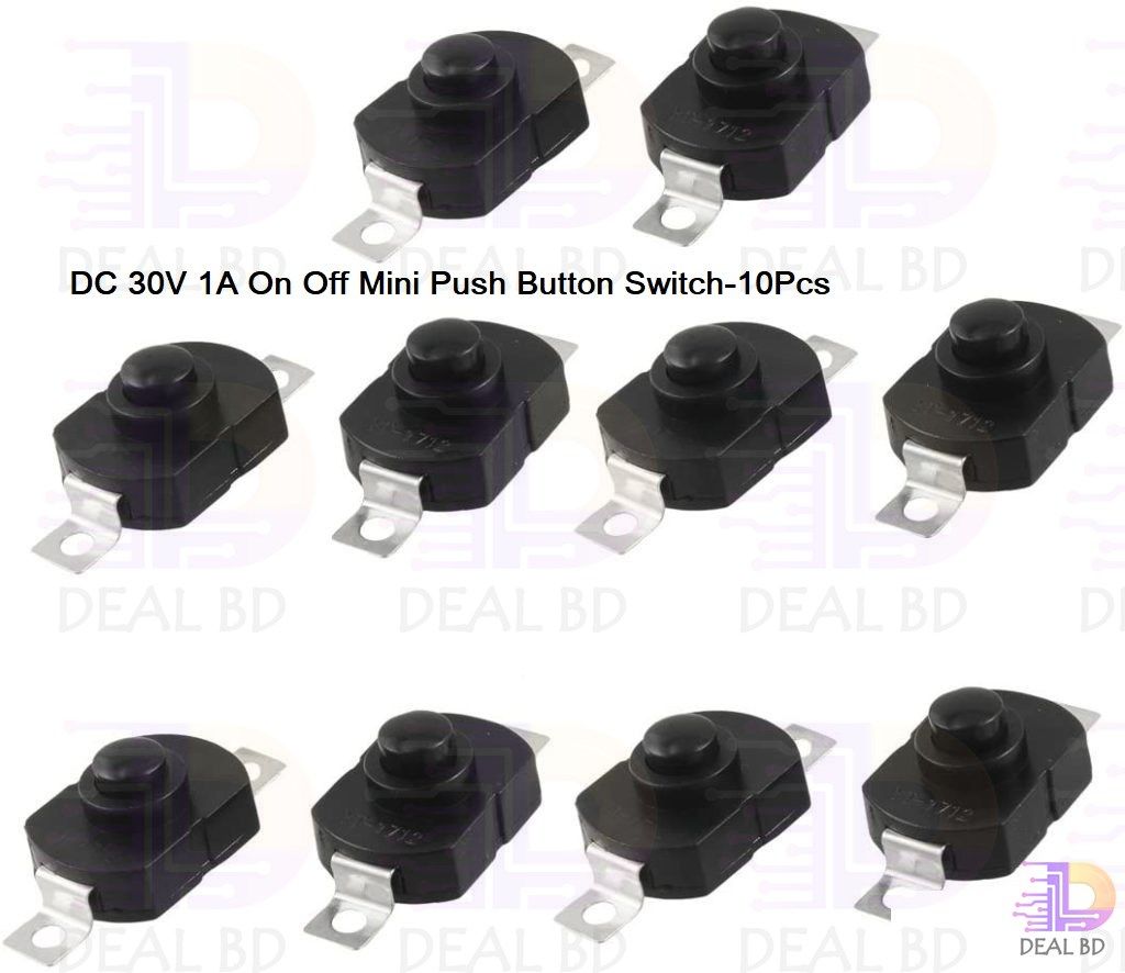 DC 30V 1A On Off Mini Push Button Switch-10Pcs