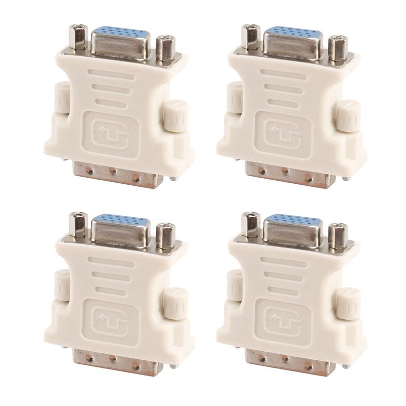 4X DVI Male Adapter (DVI - D 24 1) to Female VGA (15-Pin)