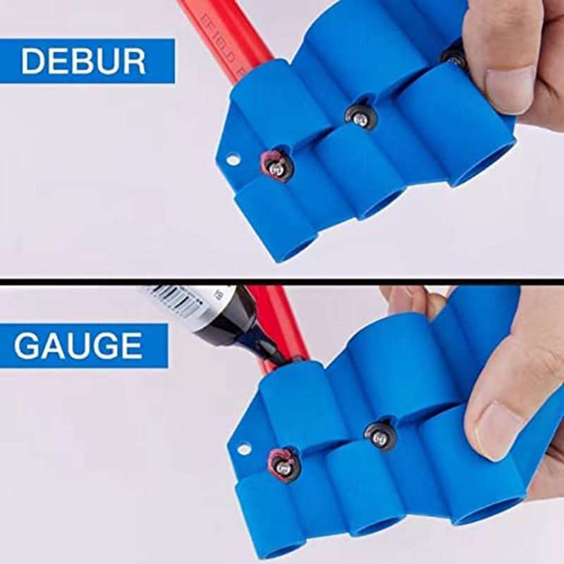 1/4Inch-1Inch Deburring Pipe and Depth Gauge Tool for Copper, CPVC