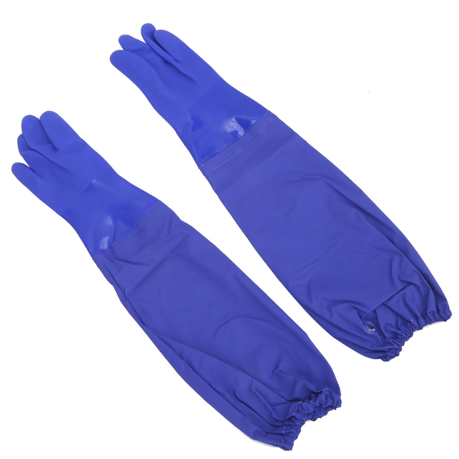 Himeng La PVC Coated Chemical Resistant Gloves Oil Acid Alkali Resistance Long Sleeve Matte Non‑Slip Wearproof