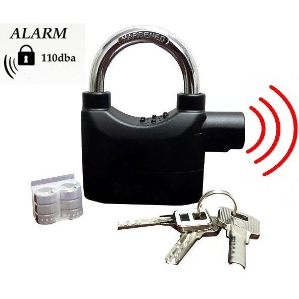 Security Zinc Alloy Alarm Lock - Black - Door Bottom Sealing Strip