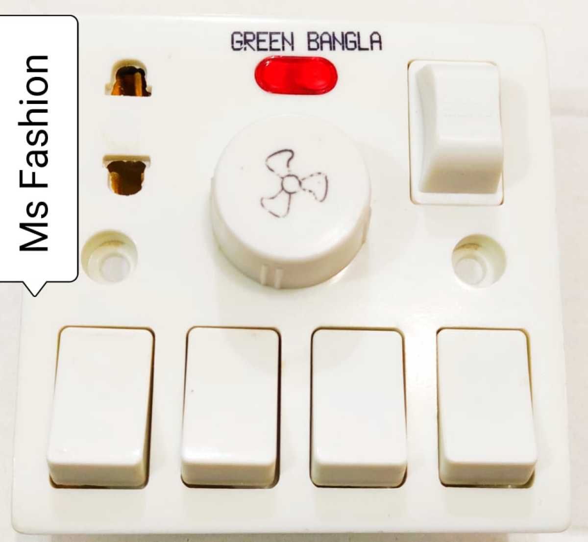Electric Multi Switch And Socket With Ragulator And indicator(8 in 1)