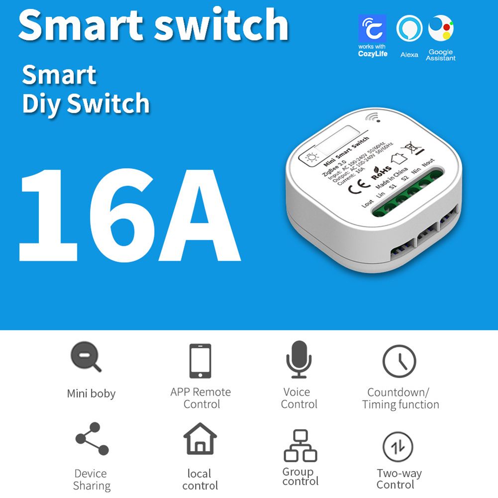 Smart switch smart on-off device cozylife remote voice control WiFi bluetooth 433 switch