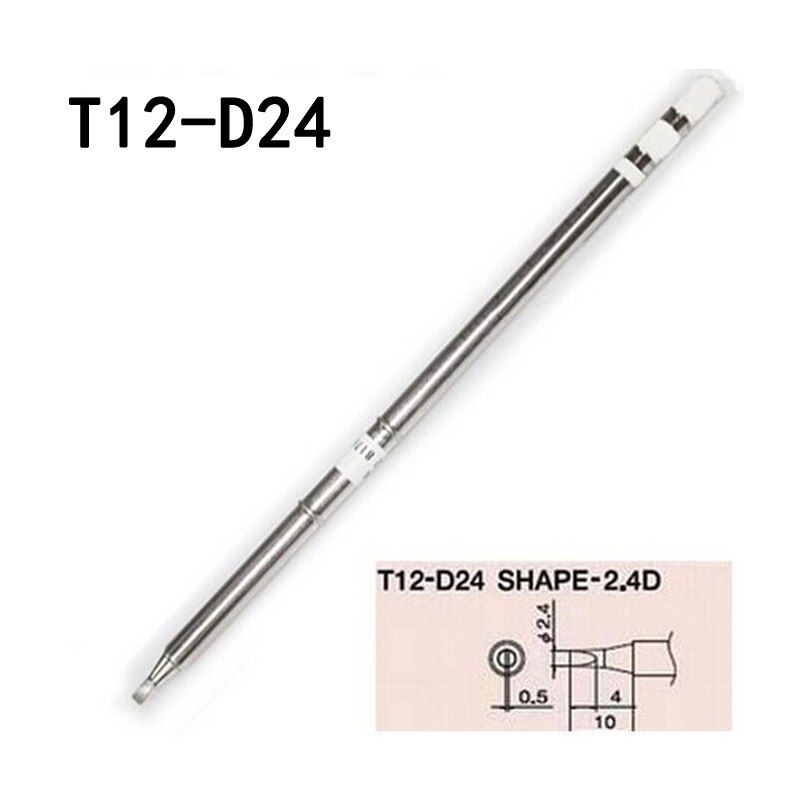 2pcs T12-D24 Solder Iron Tips T12-D24 Lead-Free Soldering Iron Tip For HAKKO FX-951/FX-952 Soldering Station