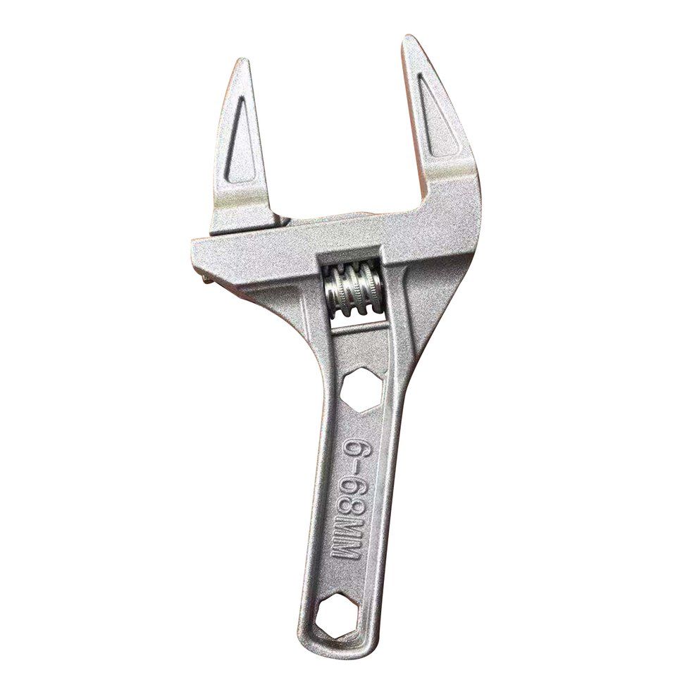 300mm Adjustable Spanner 16-68mm Open-End Wrench Short Shank Large Opening - White