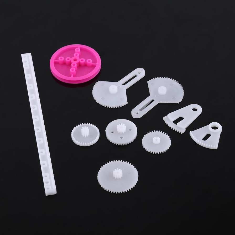 OIMG Diy Plastic Gears Pulley Belt Shaft T Motor Gear Set Worm Crown Parts Bt