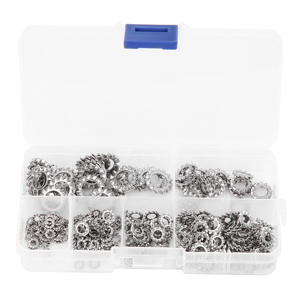 300pc External Tooth Lock Star Washer Stainless Steel Gasket M2.5 M3 M6 M8