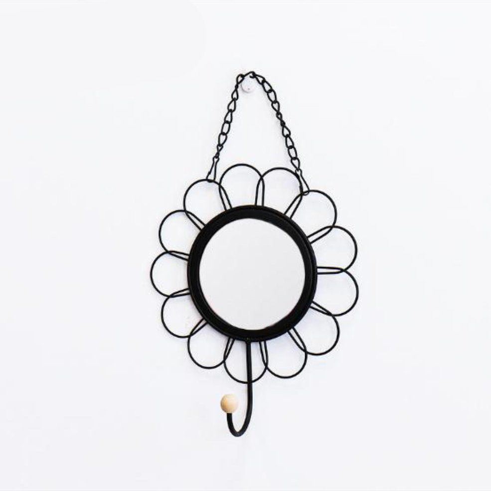 Nordic Style Geometric Mirror Iron Art Hooks Wall Hanging Home Decoration