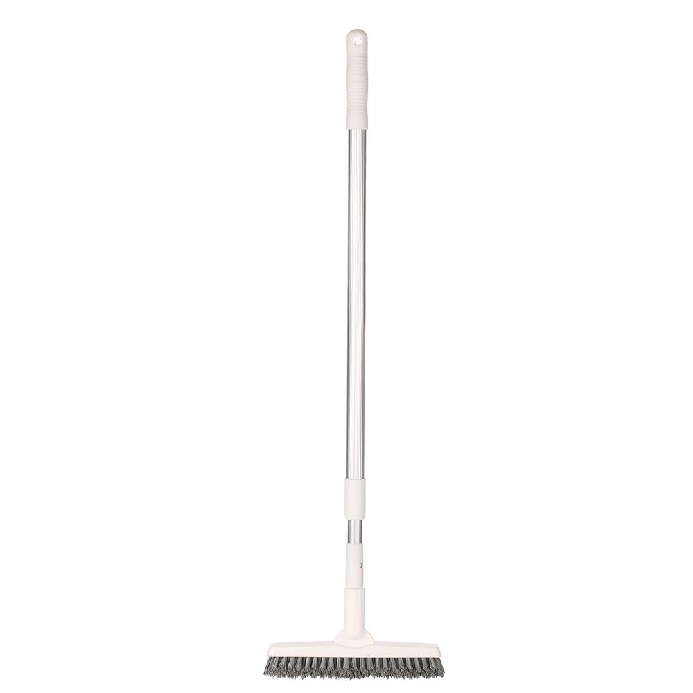 Extension-type Nonslip Long Handled Scrub Brush Corner Brush Scrubber Floor Scrubber Brush Utility Cleaning Brush Extension Pole Stretchable Length Detachable Brush Head 180-degree Adjustment Removable Long Handle
