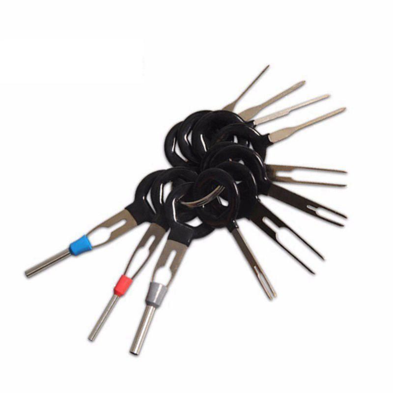 11Pcs/Set Terminal Removal Tools Car Electrical Cable Wiring Crimp Connector Pin Extractor Kit Car Repair Hand Tool Set Plug key