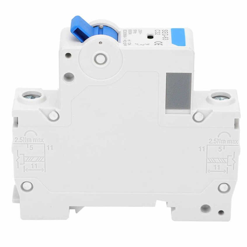 Small Circuit Breaker DIN Rail Installation Handle Operation Miniature Air Switch SEG-63
