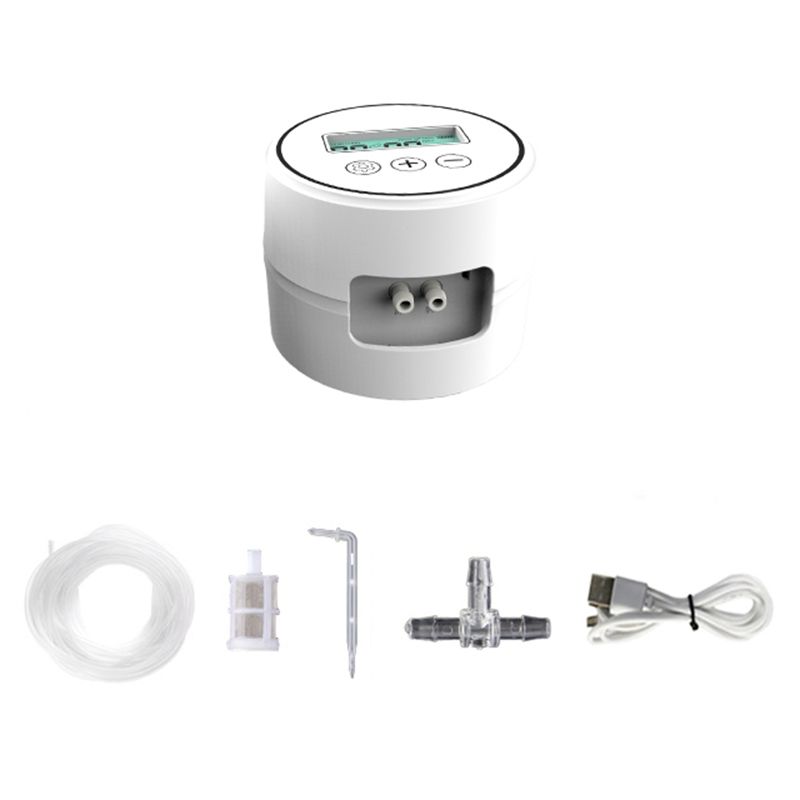 34Pcs Single Pump Automatic Watering Device Timer Intelligent Drip Irrigation System Set Garden Self-Watering Kit White