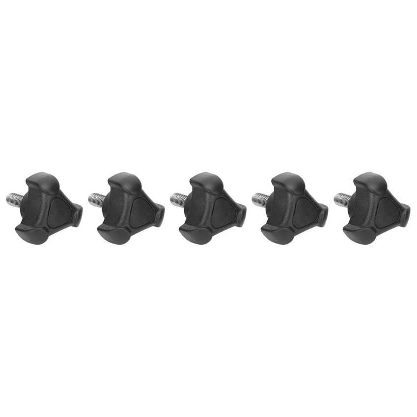 5Pcs M6 20mm Hand Knob Tightening Screw Triangular Clamping Industrial Hardware