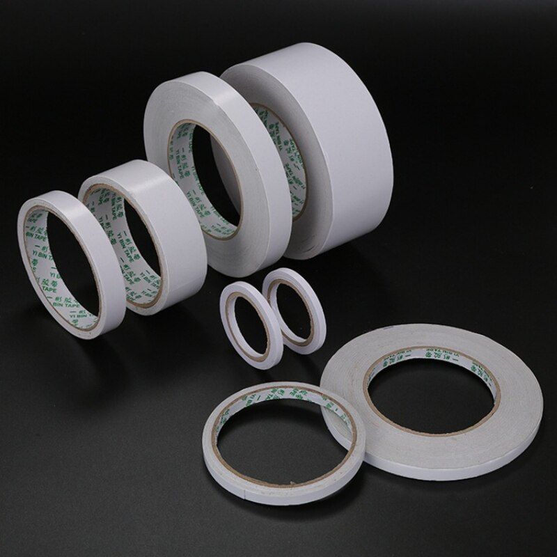 8M Strong Adhesive White Double-sided Tape Ultra-thin Traceless Tape Cotton Fix Tape Office Household Tools