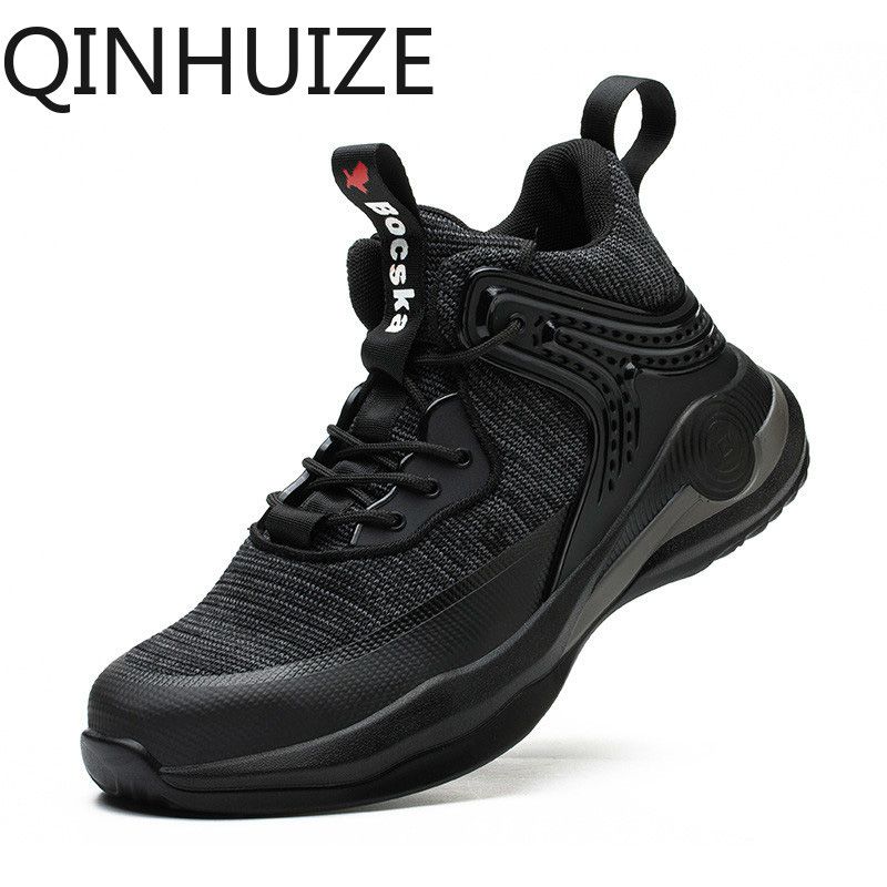 New work safety shoes, anti-smashing and piercing steel toe caps, men's work shoes, middle cut protection work safety boots