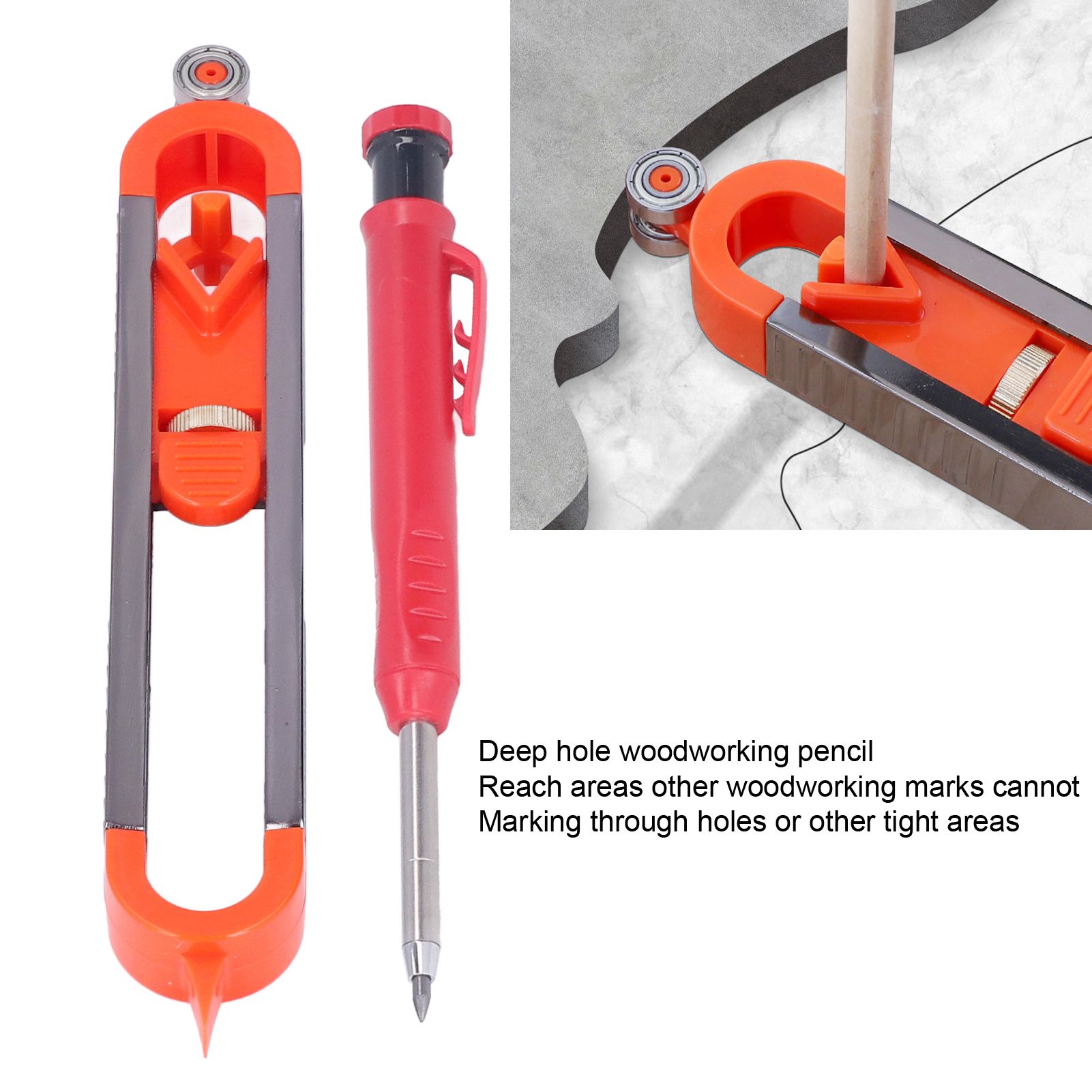 Contour Gauge Pencil Scribe Tool Set Woodworking Edge Corner Measuring Outline Duplicator