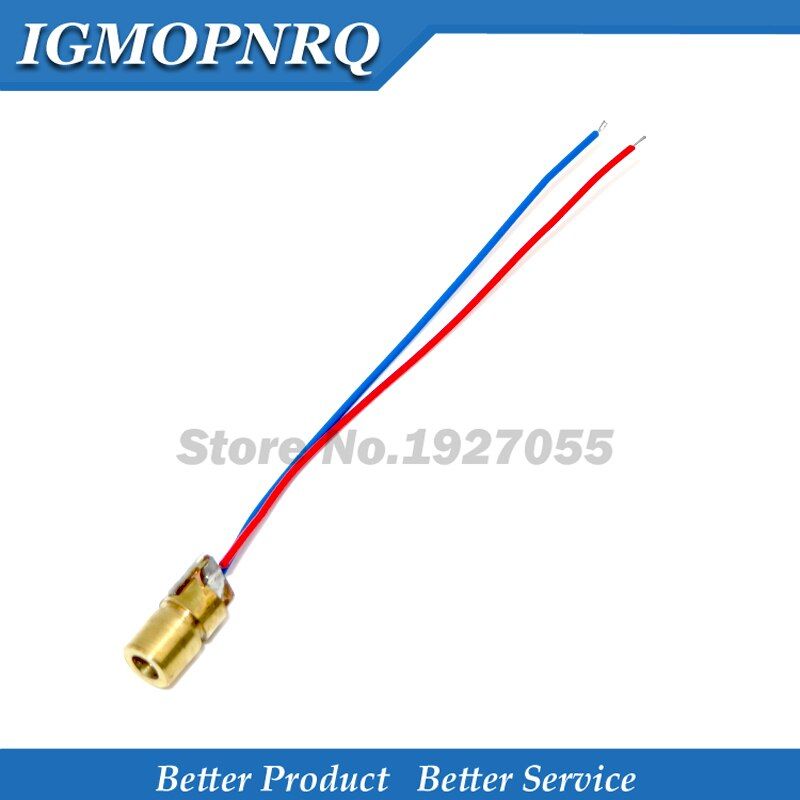 5Pcs Metal Laser Head 5V 5MW 650 nm Red dot laser diode ciuit 5V 5MW 650 nm module pointer for copper head