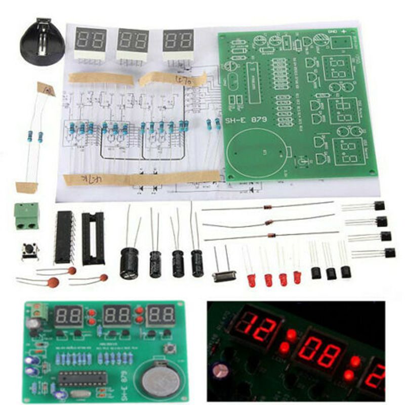 Practical product AT89C2051 6 Digital LED Display Electronic Clock DIY Kit Receiver for Arduino Flux