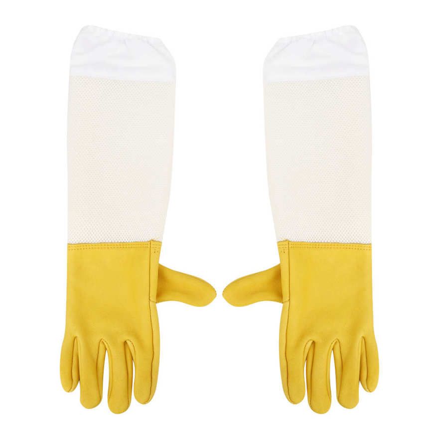 Beekeeping Protection Pair of Protective Gloves Long Mesh Sleeves Beekeepers Working Tool