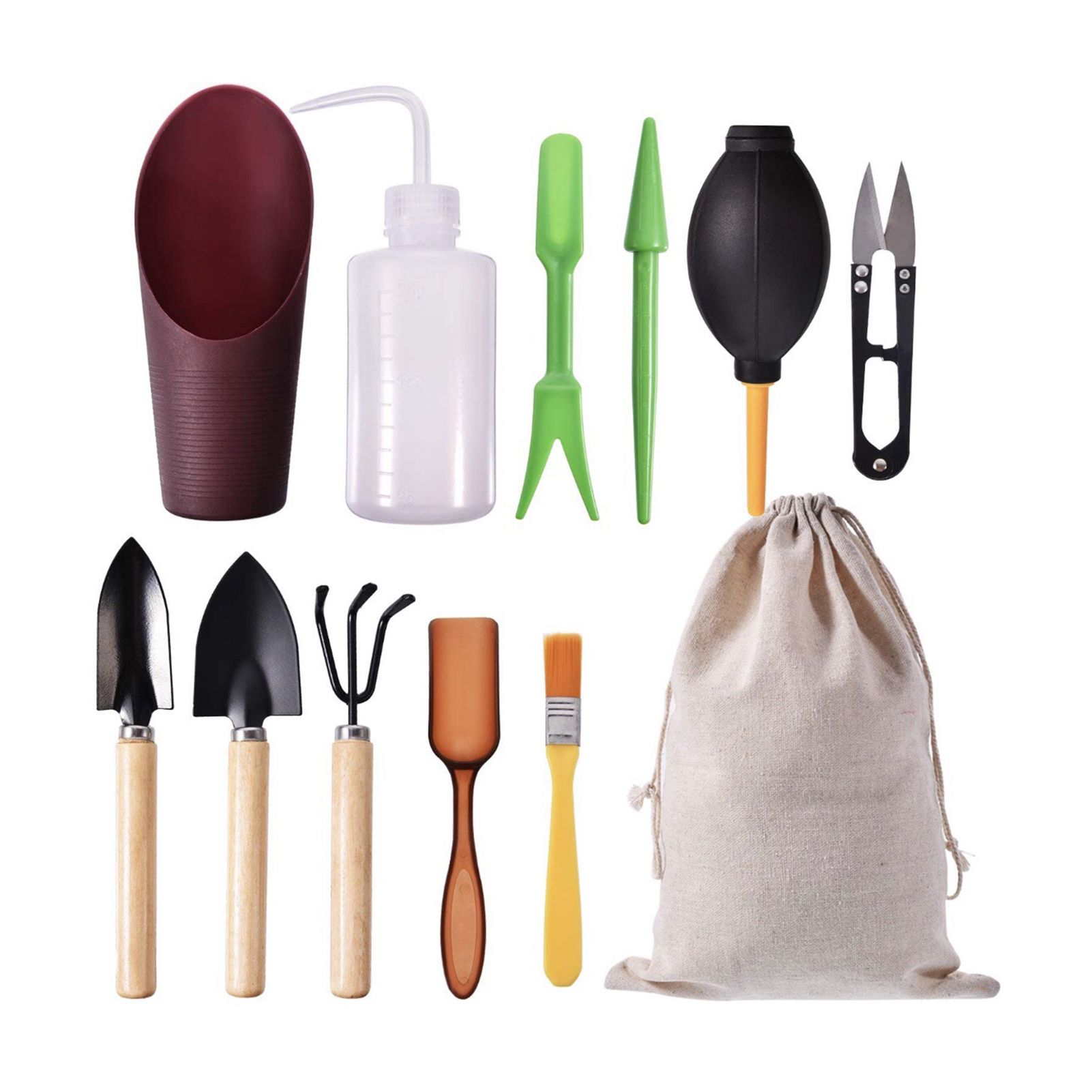 Garden Succulent Kit with Cloth Bag Basic Multifunctional Bonsai Starter Watering Tool