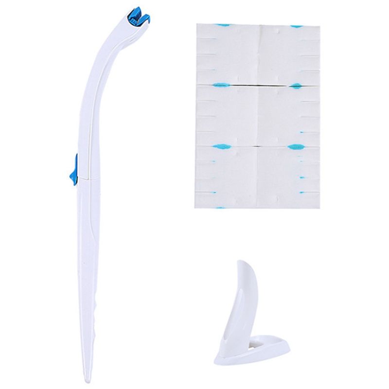Disposable Toilet Brush Set Household Toilet Brush Splicing Long Handle Brush Clip Type Disposable Toilet Cleaning Brush