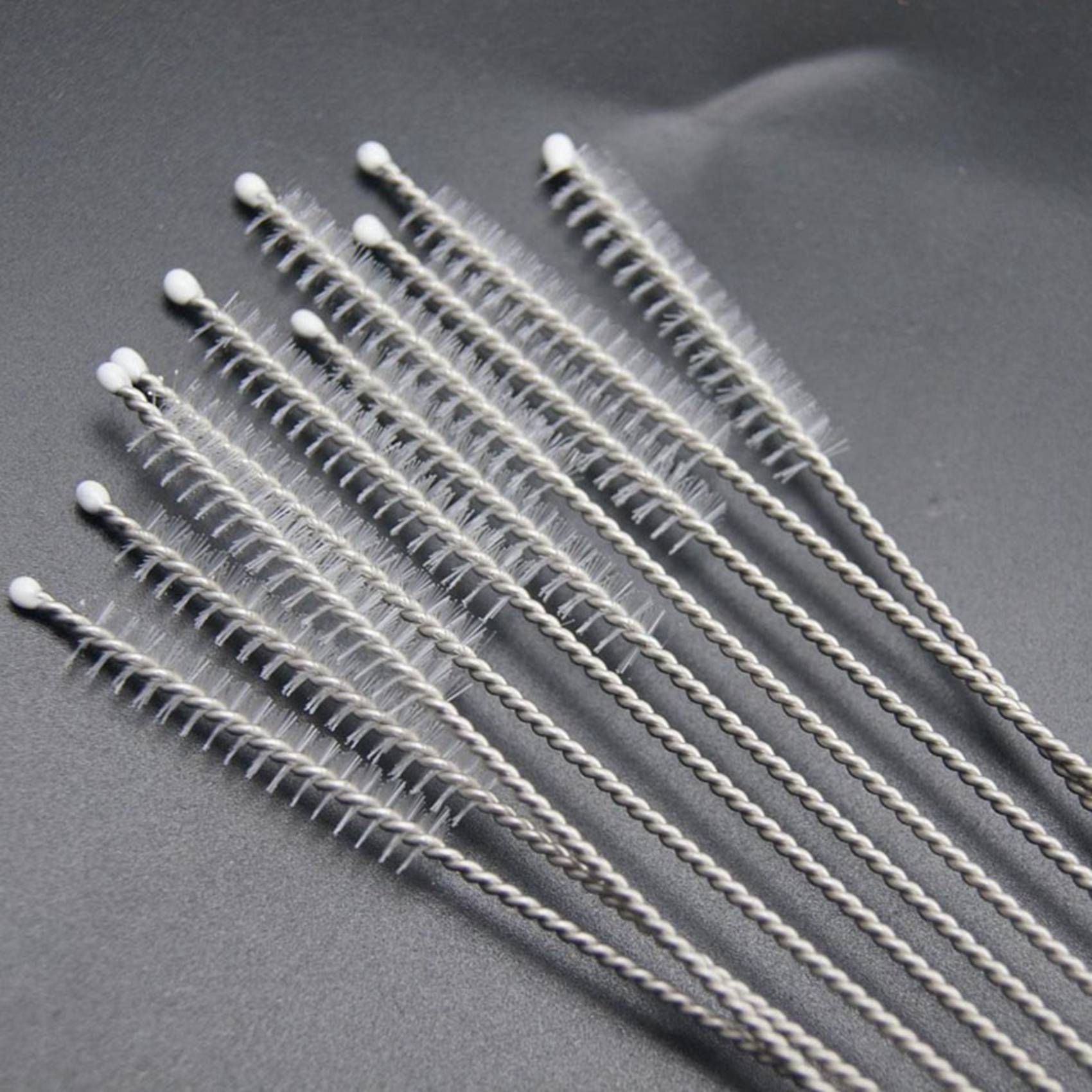 30Pcs Nylon Straw Cleaners Cleaning Brush Drinking Pipe Cleaners Stainless Steel Glass