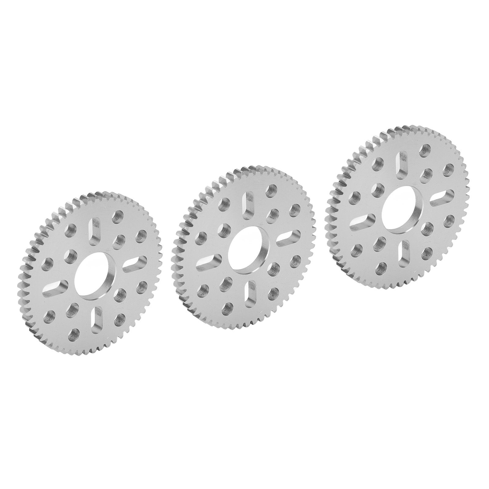 3Pcs Aluminum Spur Gear Straight Tooth 0.8 Mod Robot 12Round Hole