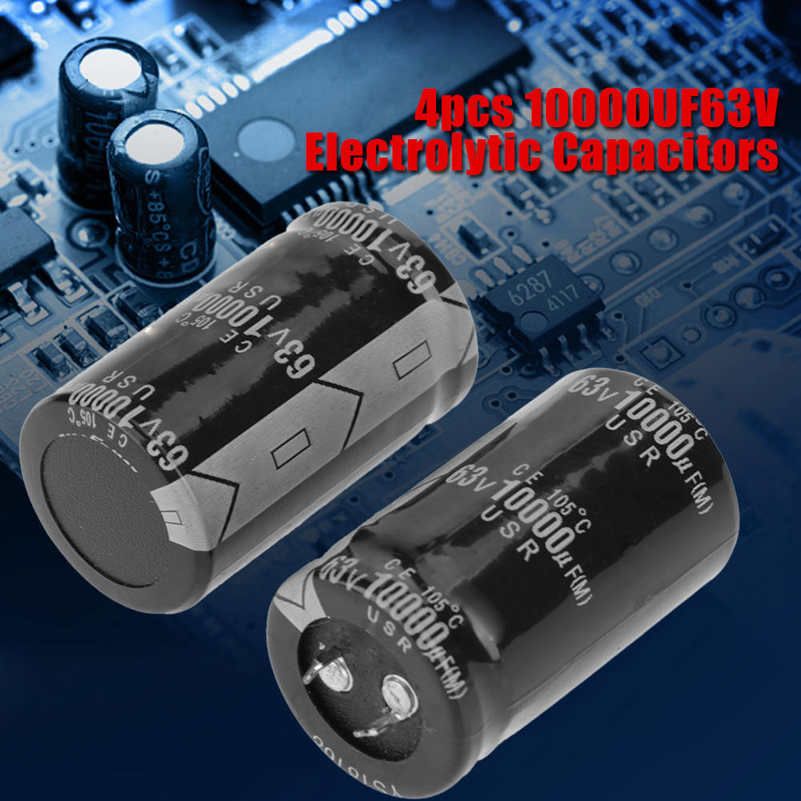 63V Electrolytic Capacitor 4Pcs 30*50mm Audio 10000uF Electronic Component for Amplifier