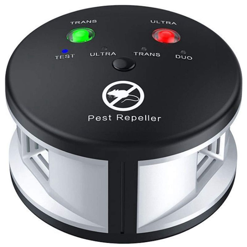 BRADOO-Ultra Sonic Mouse Repell-Ent, Electronic Rodent Repell-Er, 360 Degree Multiple Pest Con-Trol 3 In1 Pressure Wave