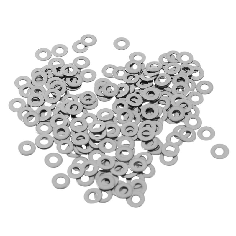 M2 Stainless Steel Flat Washers Spacers Fastener DIN125 200 PCS