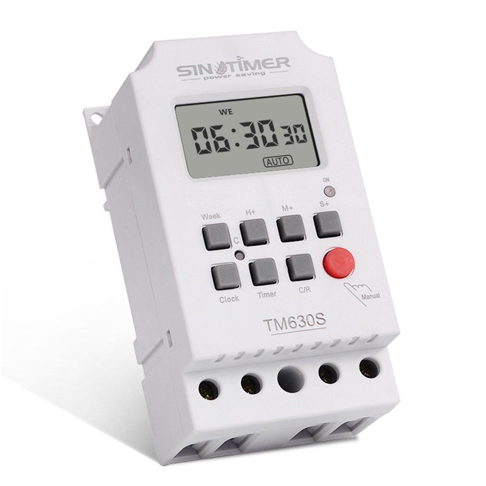 SINOTIMER TM630S-2 7 Days Weekly LCD Digital Timer Switch Second Control
