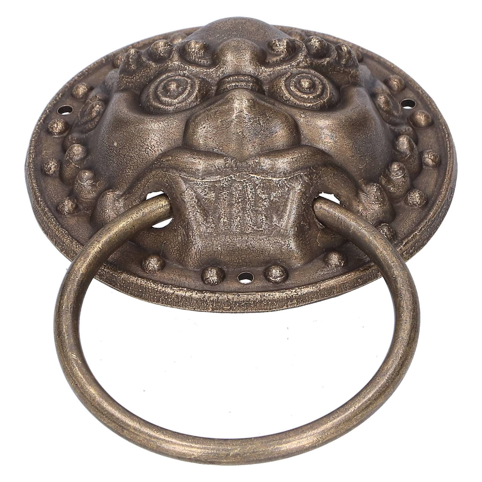 Antique Door Knockers Head Brass Pull Retro Handle Home Decora SS