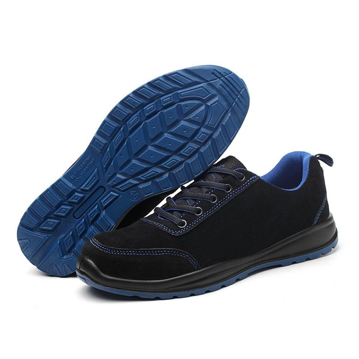 Mens steel head safety work shoes outdoor non-slip shoes construction safety boots steel