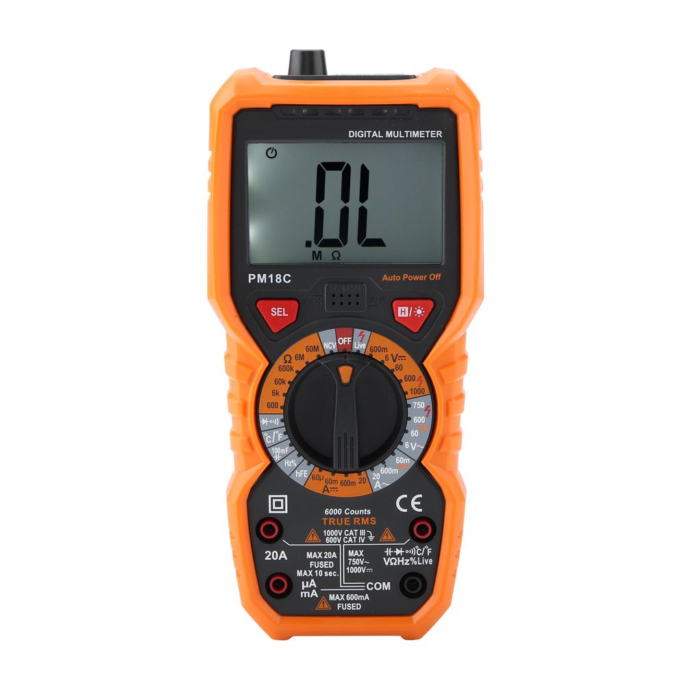 Portable Multimeter PEAKMETER PM18C Intelligent Digital Voltage Resistance NCV Tester