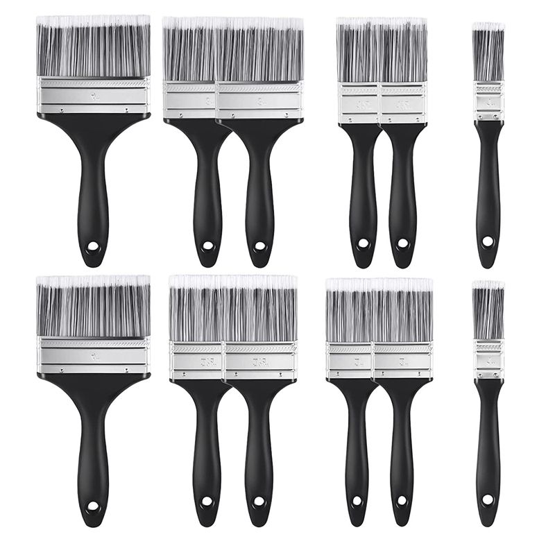 12 Pieces Fence Brush Paint Brush Set Decorating Brushes for Furniture Wall Painting Bristle Suitable for All Paints