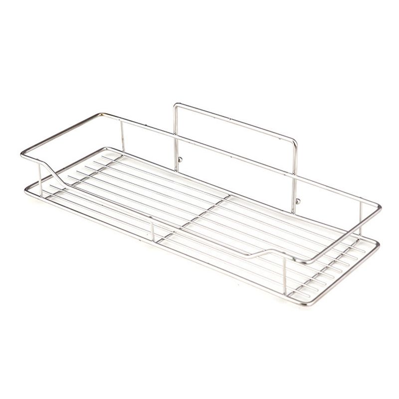 Stainless Steel Bathroom Storage Shelf Punch-Free Kitchen Bathroom Toilet Wall Hanging Storage Rack Large