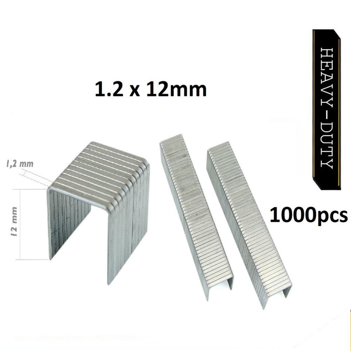 TOLSEN 1000pcs Staples Wire Refill (1.2 x 12mm ) For Wood, Plywood 43030