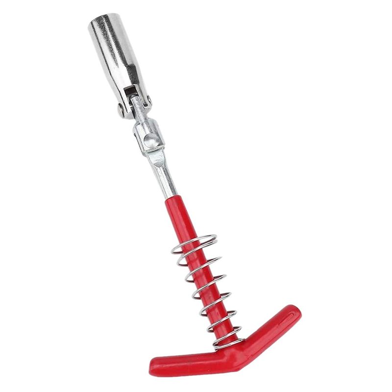 Spark Plug Wrench T-Handle Universal Joint Spark Plug Removal Tool for Fastening and Demolition (Short 16mm)