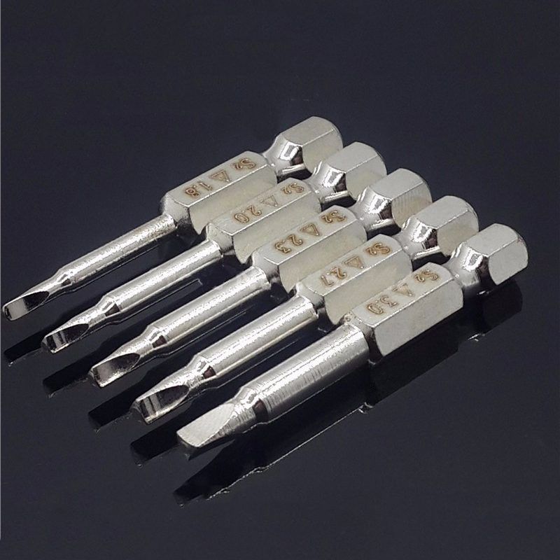 5Pcs Set Triple-cornered Screwdriver Bits S2 Steel 1/4 inch x Shank 50mm Long Screwdrier Set DIY Hand Tools