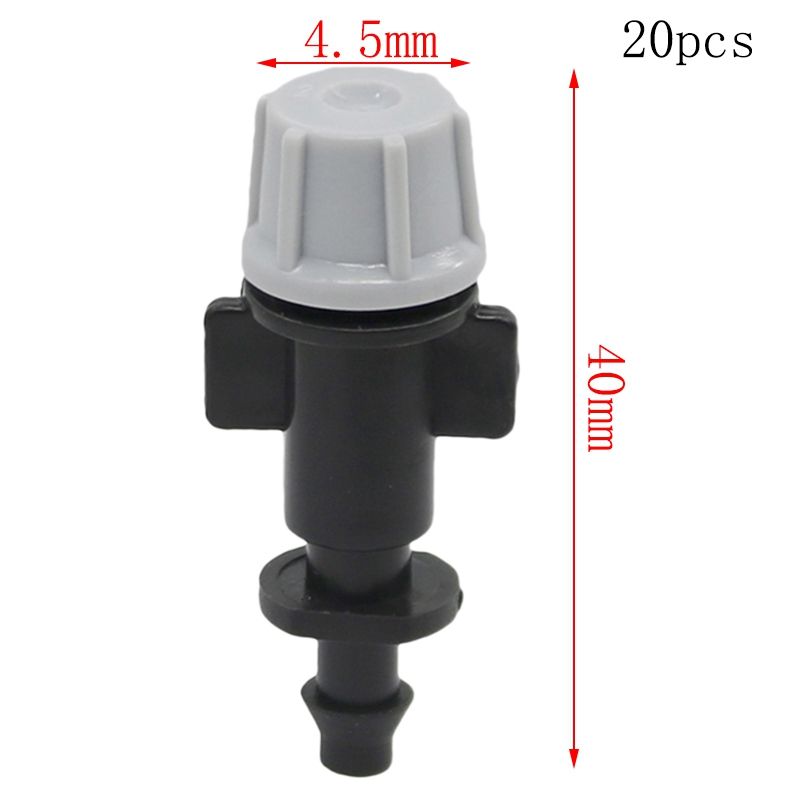 1/4 Inch Gray Atomizing Nozzle With Barbed Greenhouse Misting Watering Irrigation For 4/7Mm Hose 20 Pcs